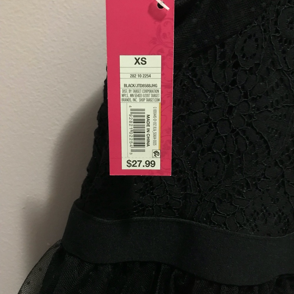 Target Xhiliration black dress size XS NWT